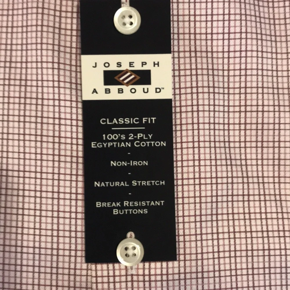(121)NWT Mens long sleeve dress shirt by Joseph Abboud. Size 18 34/35 - Picture 4 of 11